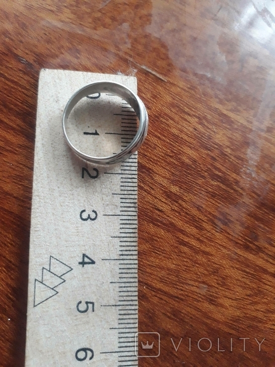 Перстень/кольцо серебро 875, фото №3