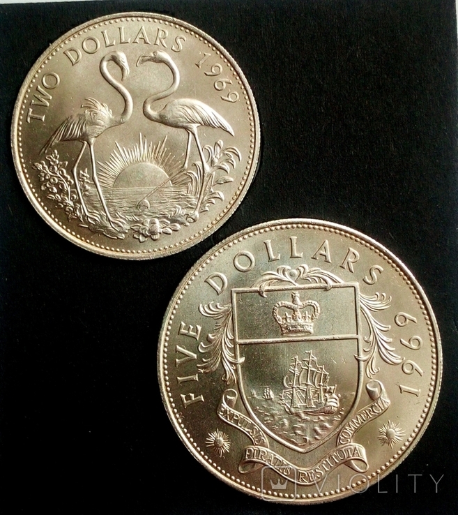 Багамы набор монет 1969 года, фото №4