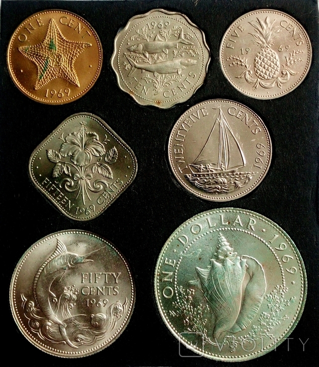 Багамы набор монет 1969 года, фото №8
