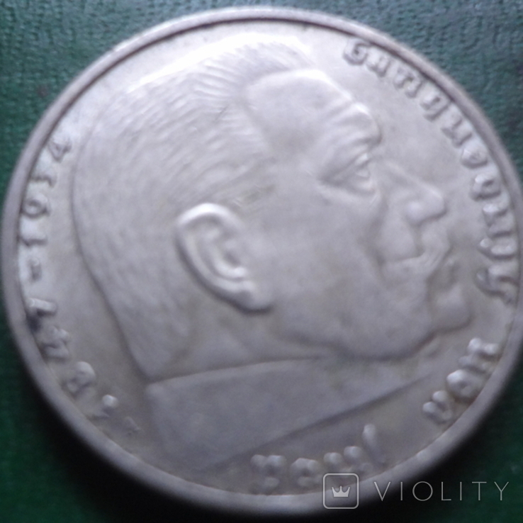 2 марки 1937 Германия серебро (2.1.30)~, фото №3