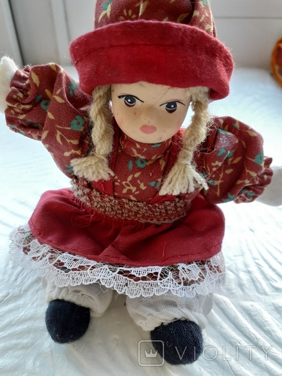 Винтажная коллекционная кукла с фарфоровым личиком Германия