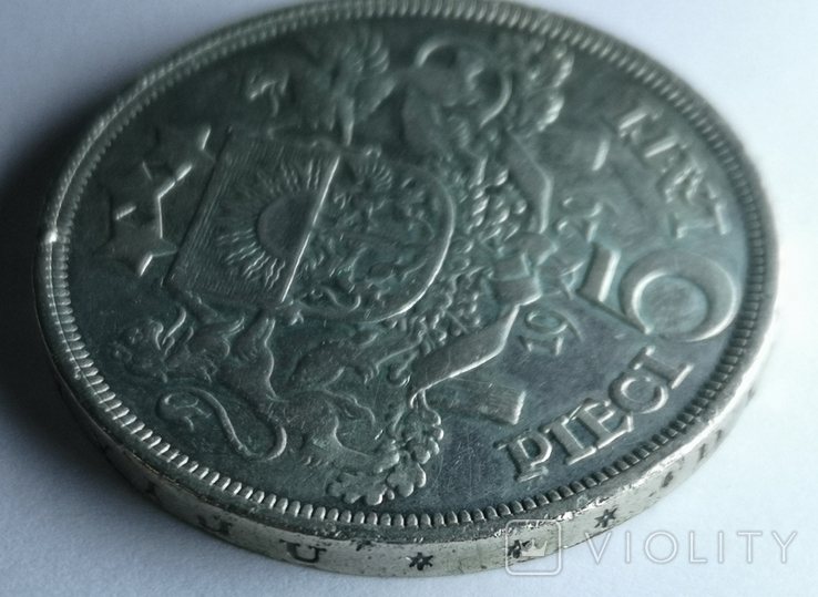 Латвия 5 латов 1929 серебро, фото №6