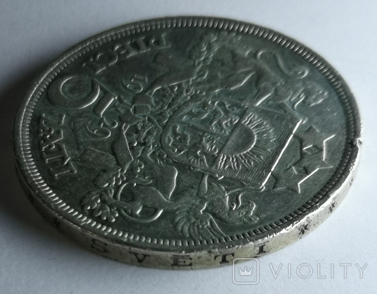 Латвия 5 латов 1929 серебро, фото №8