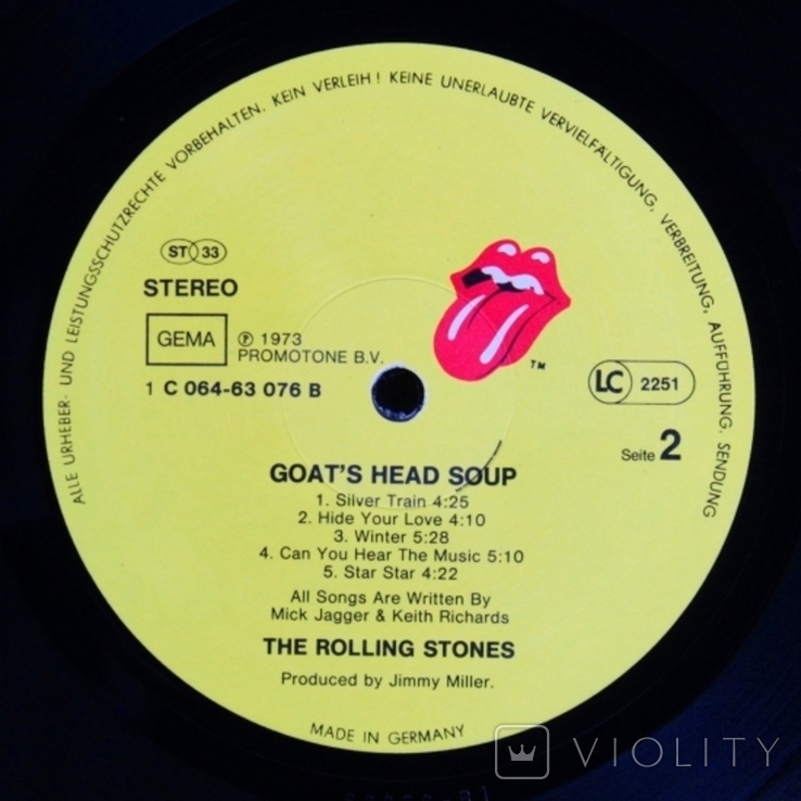 Rolling Stones Goats Head Soup 1979 Reissue Vinyl LP EMI CUN 59101, фото №8