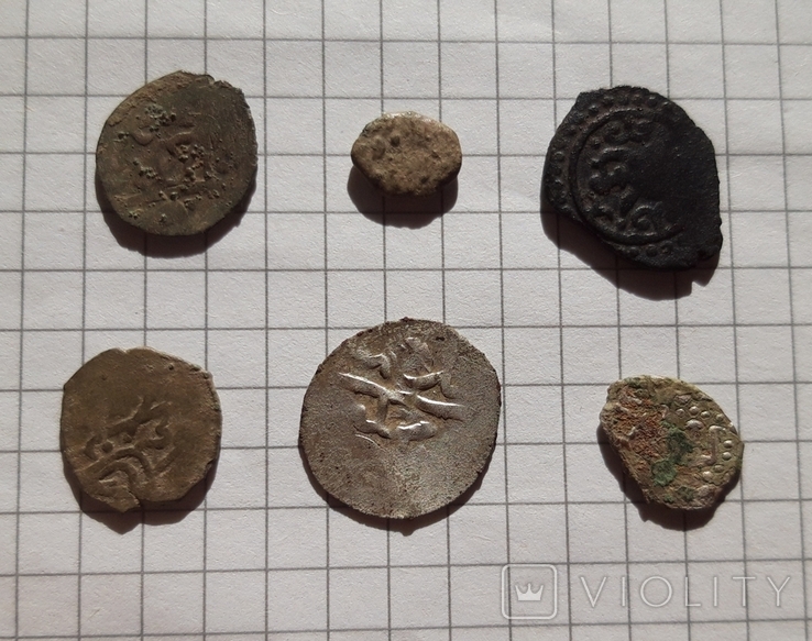 6 татарских средневековых монет