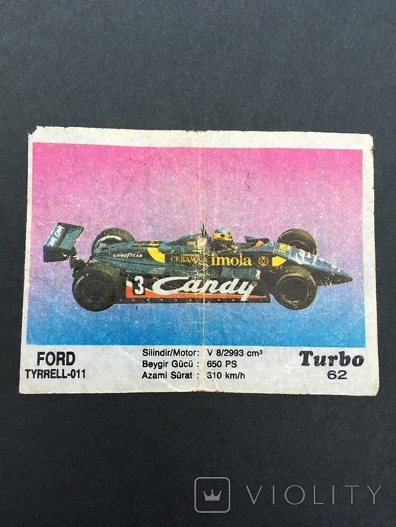 Вкладыш от жвачки Турбо Turbo №62, фото №2