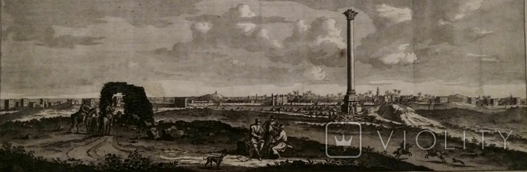 1698 Александрия (огромная гравюра 67х34 Верже) СерияАнтик