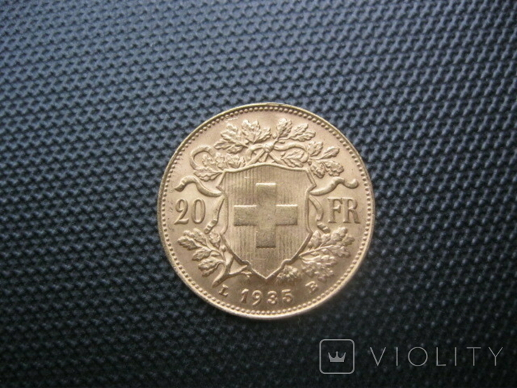20 франков 1935 год Швейцария, фото №4