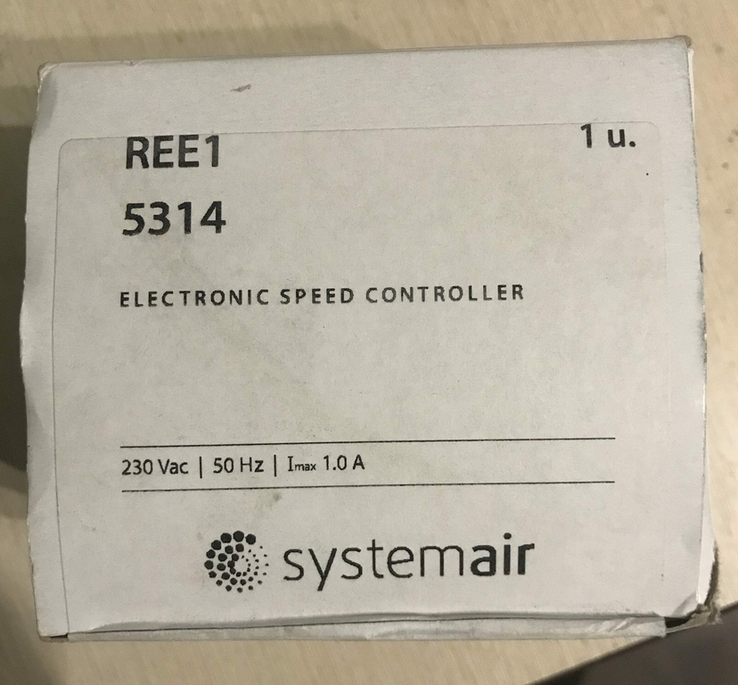 Регулятор скорости Systemair REE 1 SPEED CONTROL, photo number 3