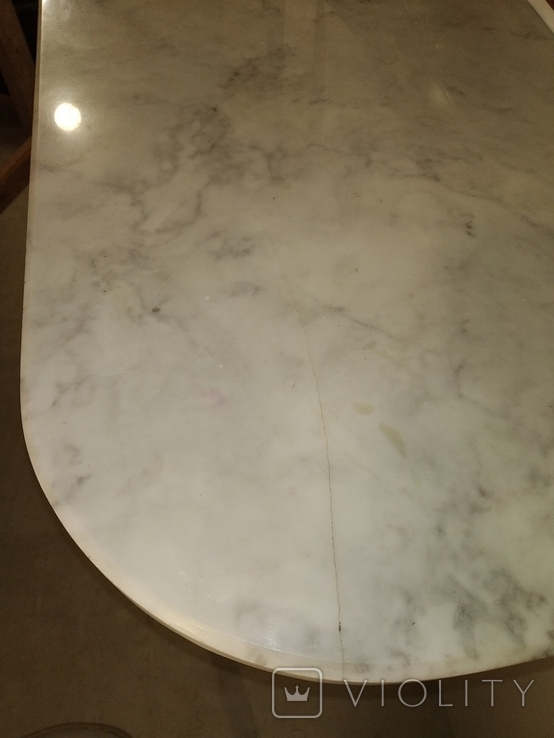 Вінтажний комплект столик і зеркало з мармуром і елементами бронзи арт. 0934, фото №10