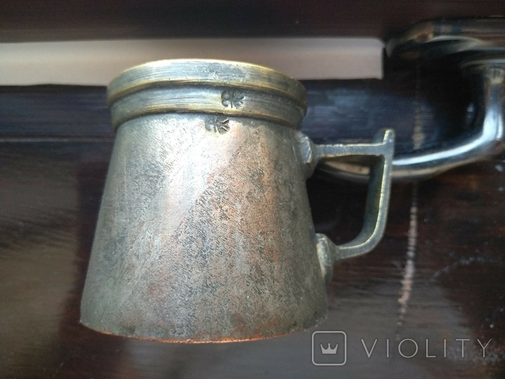 Мірна кружка. Чашка 1886. 1/100 відра. Одеса. Блехман., фото №2
