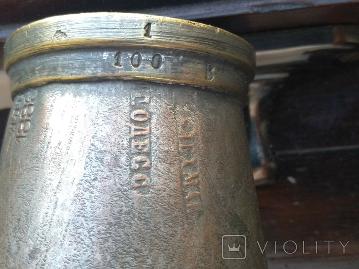 Мірна кружка. Чашка 1886. 1/100 відра. Одеса. Блехман., фото №6