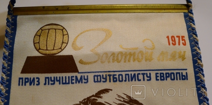 Вымпел " Олег Блохин. Золотой мяч 1975 г .", фото №3