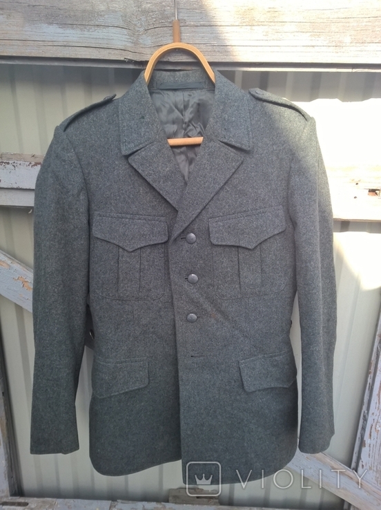 Китель - мундир - пиджак Швейцария армейский , шерсть - сукно,48 размер,1986г/в., фото №2