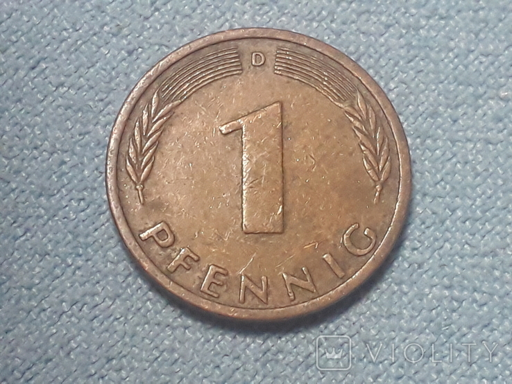 Германия 1 пфенниг 1973 года D