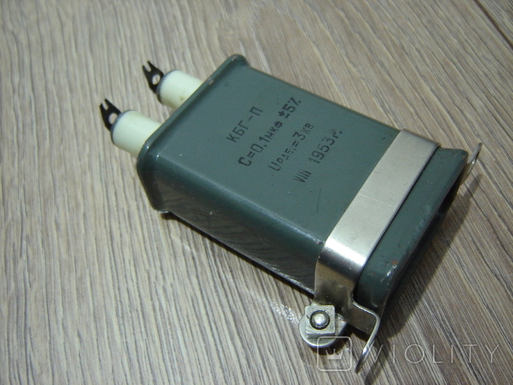 Конденсатор КБГ-П 0.1мкф 3кВ 1953г., фото №4
