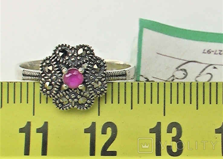 Кольцо перстень серебро 925 проба 1,92 грамма размер 17,5, фото №5