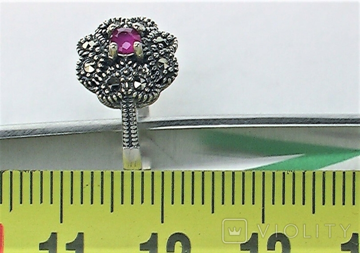 Кольцо перстень серебро 925 проба 1,92 грамма размер 17,5, фото №6
