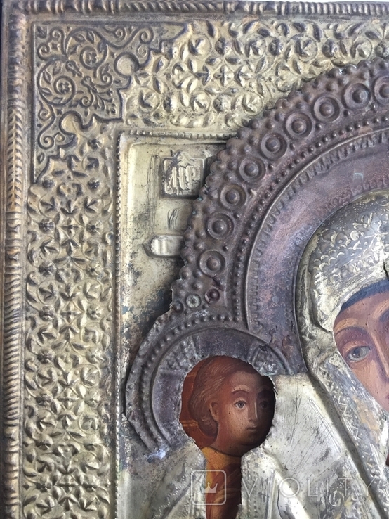Икона Богородица Троеручица 35*29.5 см., фото №3