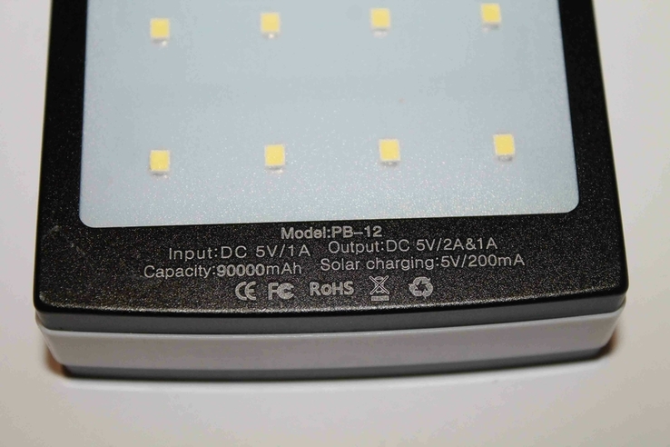 Повер банк Power Bank Remax Solar 90000 mAh с LED фонариком, фото №8