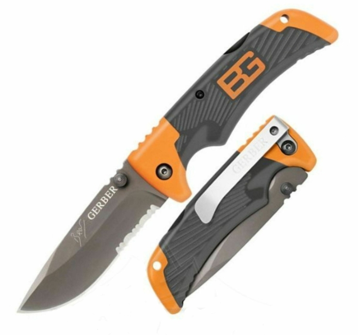 Туристический складной нож Gerber Bear Grylls Scout 18,5 см. с серрейтором, photo number 2