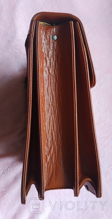 Кожаный портфель с магнитным замком, фото №3