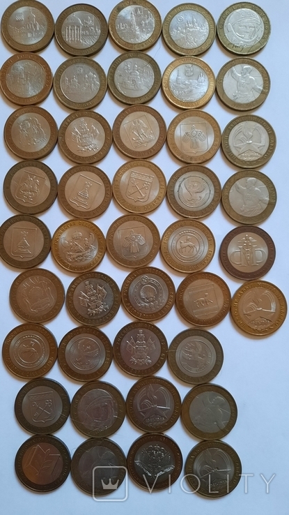 Юбилейные монеты 100,50,25(сочи),10,2,1Пушкин (78шт), фото №2