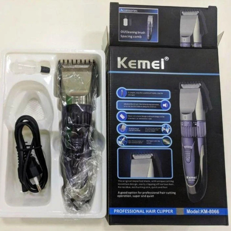 Аккумуляторная машинка для стрижки Kemei KM8066