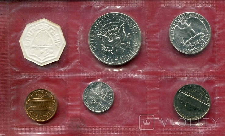 США 1964 ,,Р,, Официальный набор серебро, фото №3