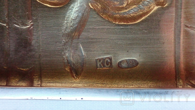 1444 портсигар табакерка царское серебро 84 поцелуй, фото №11