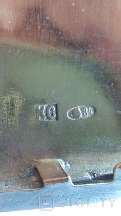 1444 портсигар табакерка царское серебро 84 поцелуй, фото №12