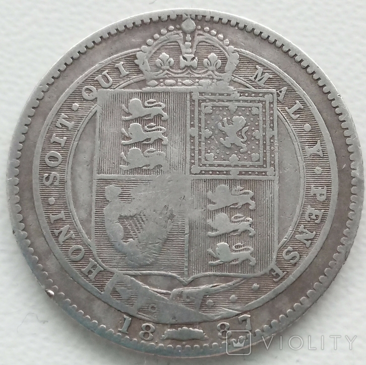 Великобритания 1 шиллинг 1887 года, фото №2