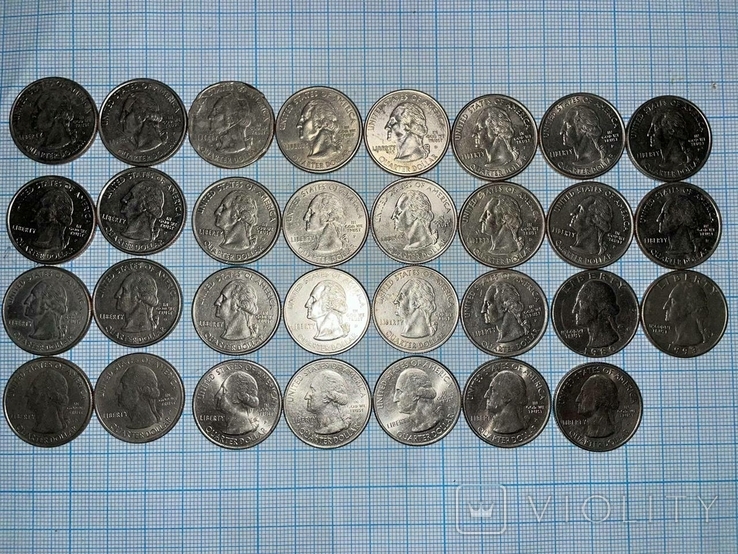 Подборка монет США. 25 центов, фото №5