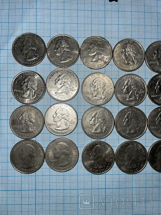 Подборка монет США. 25 центов, фото №6