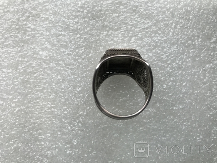 Кольцо перстень серебро скань, фото №6
