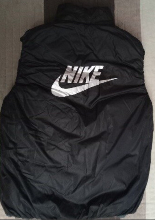 Nike мужской двухсторонний жилет жилетка безрукавка найк с капюшоном, фото №4