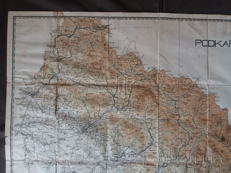 Карта Подкарпатской Руси. 85 \ 60 см., фото №4