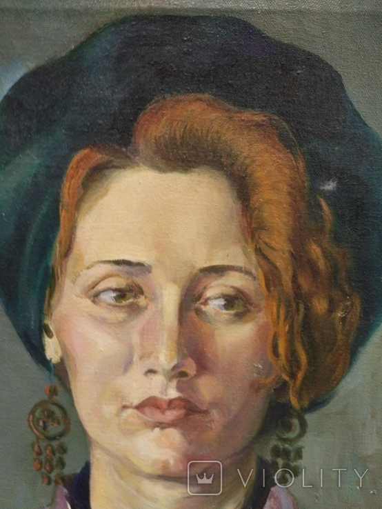 Картина "Женский портрет" 1991 г., фото №3