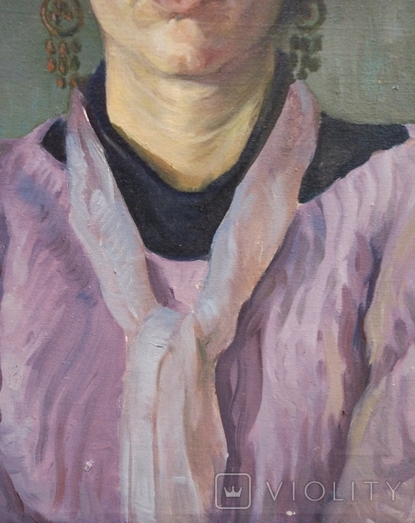Картина "Женский портрет" 1991 г., фото №7