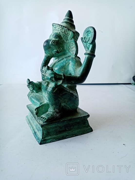 Статуэтка бога Ганеша бронза препожительно вторая половина 19 века, фото №10