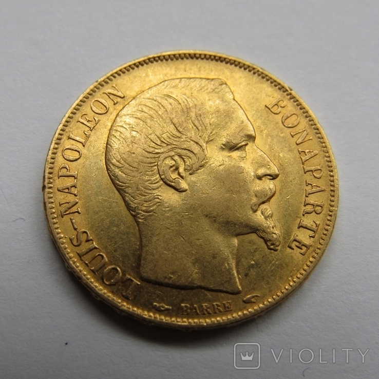 20 франков 1852 г. Louis - Napoleon Bonaparte, фото №4
