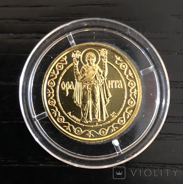 Оранта 50 гривень Золото 1996 год, фото №2