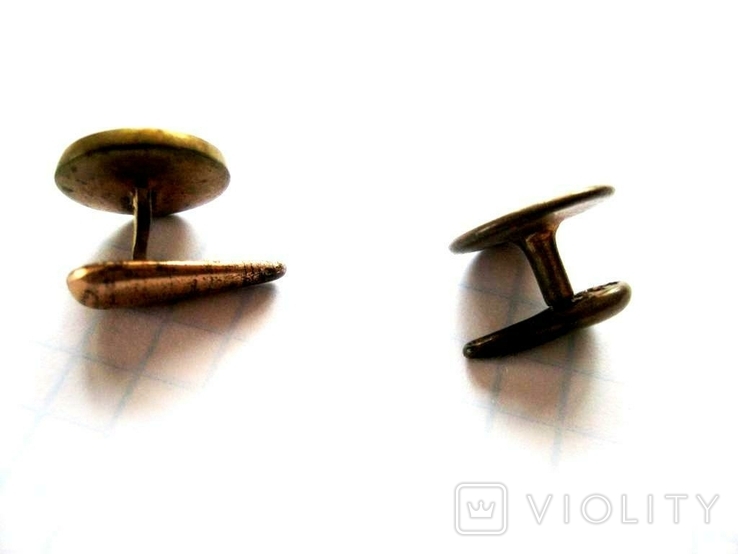 Pearlescent cufflinks in bronze, photo number 4