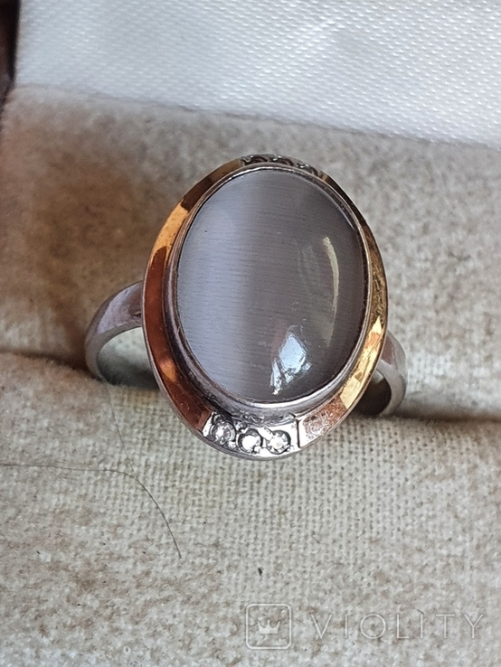 Кольцо серебро 925 проба. Размер 17.5, фото №3