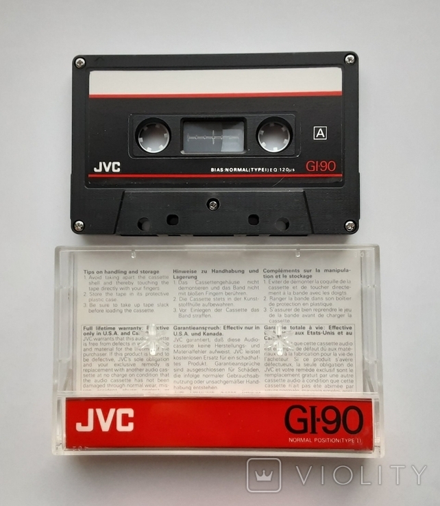 Аудиокассета JVC GI-90 (1988 Jap)