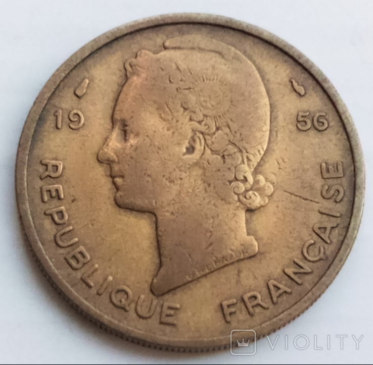 25 франков 1956 г. Французская Западная Африка