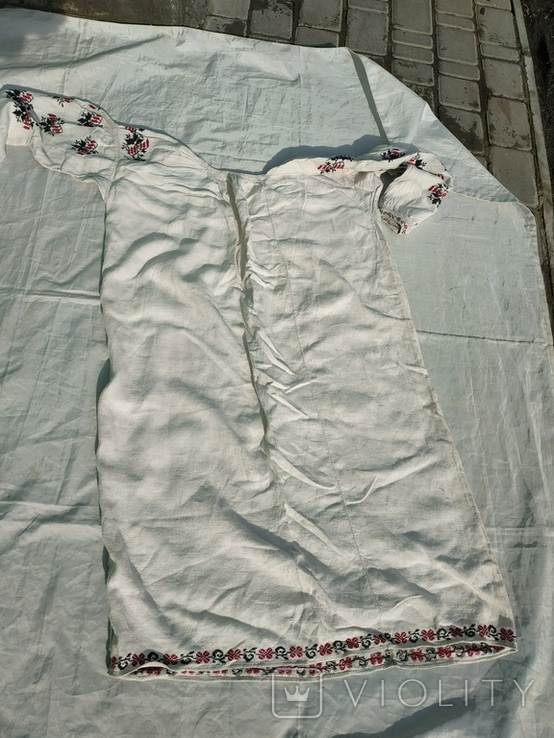Сорочка вышиванка старинная Миргородская полотняная конопляная Барбарис рубаха женская, фото №3
