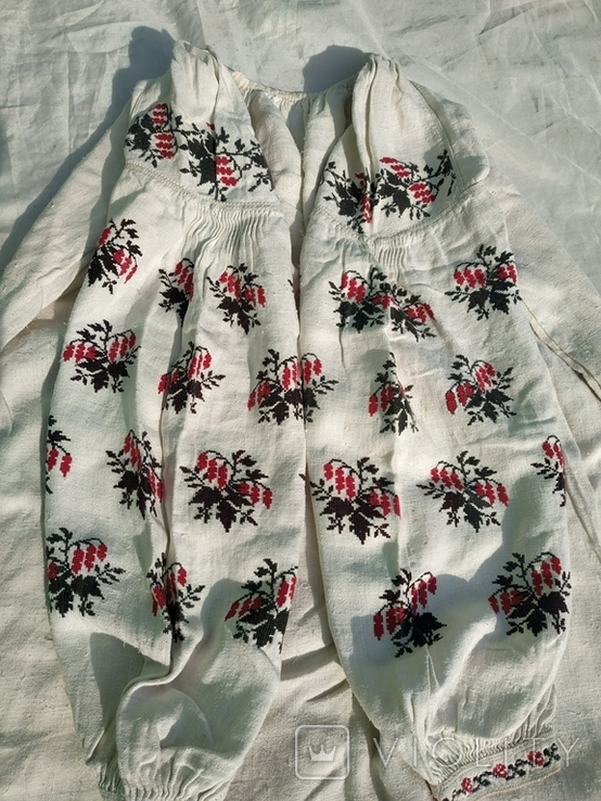 Сорочка вышиванка старинная Миргородская полотняная конопляная Барбарис рубаха женская, фото №8