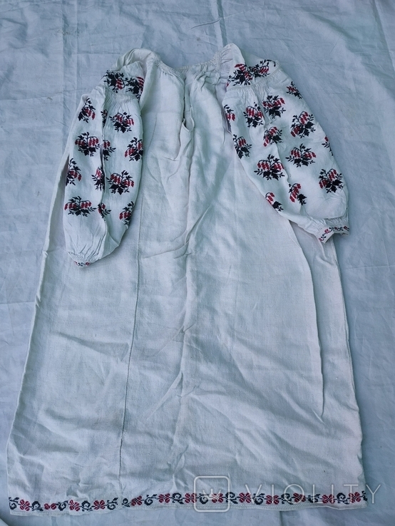 Сорочка вышиванка старинная Миргородская полотняная конопляная Барбарис рубаха женская, фото №9