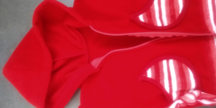 Теплый костюмчик шортики и кофточка, рост 48, красный, фото №4